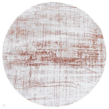Louis De Poortere Mad Men Griff 8956 Copperfield Washable Polyester Flatweave Round Soft Cream/Warm Copper/Pale Grey/Charcoal Grey Eco-Rug-Louis De Poortere-Rug Love - The Most Loved Rug Store